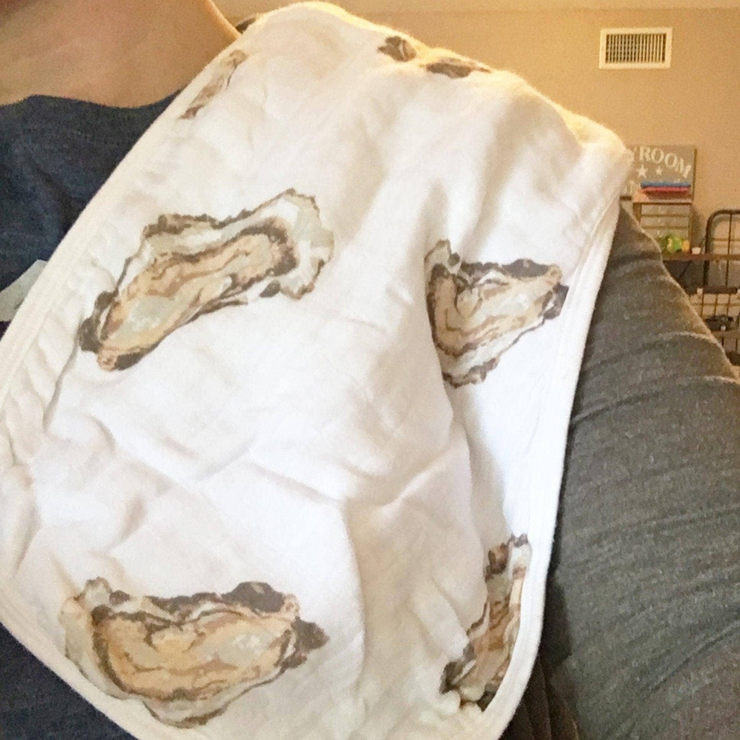 Aw Shucks! Oyster Baby Burp Cloth & Bib Combo