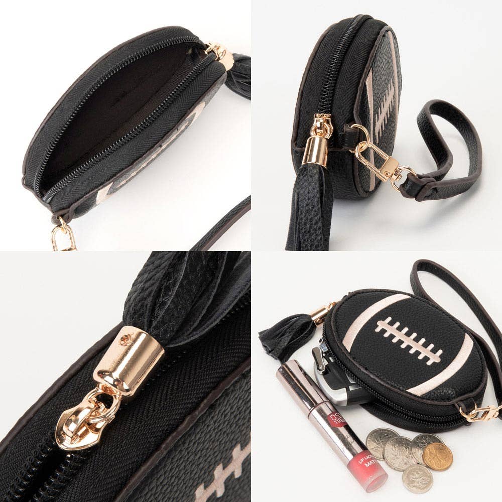 Football Wristlet Coin Purse