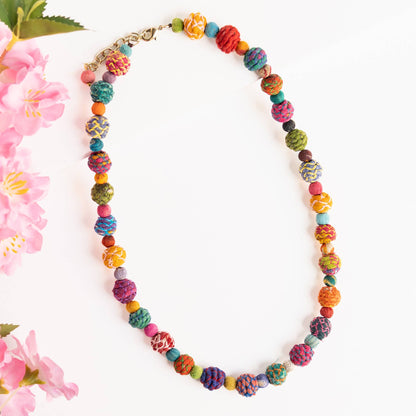 Threaded Kantha Classic Necklace