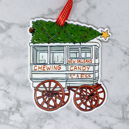 Roman Candy Cart Ornament